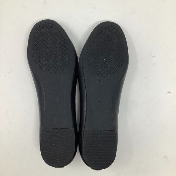 Tory Burch 'Everly' Cap-Toe Leather Ballet Flats 6.5 black *worn only once* EUC - Picture 6 of 7